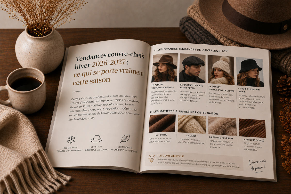 Tendances couvre-chefs hiver 2026-2027 : ce qui se porte vraiment cette saison