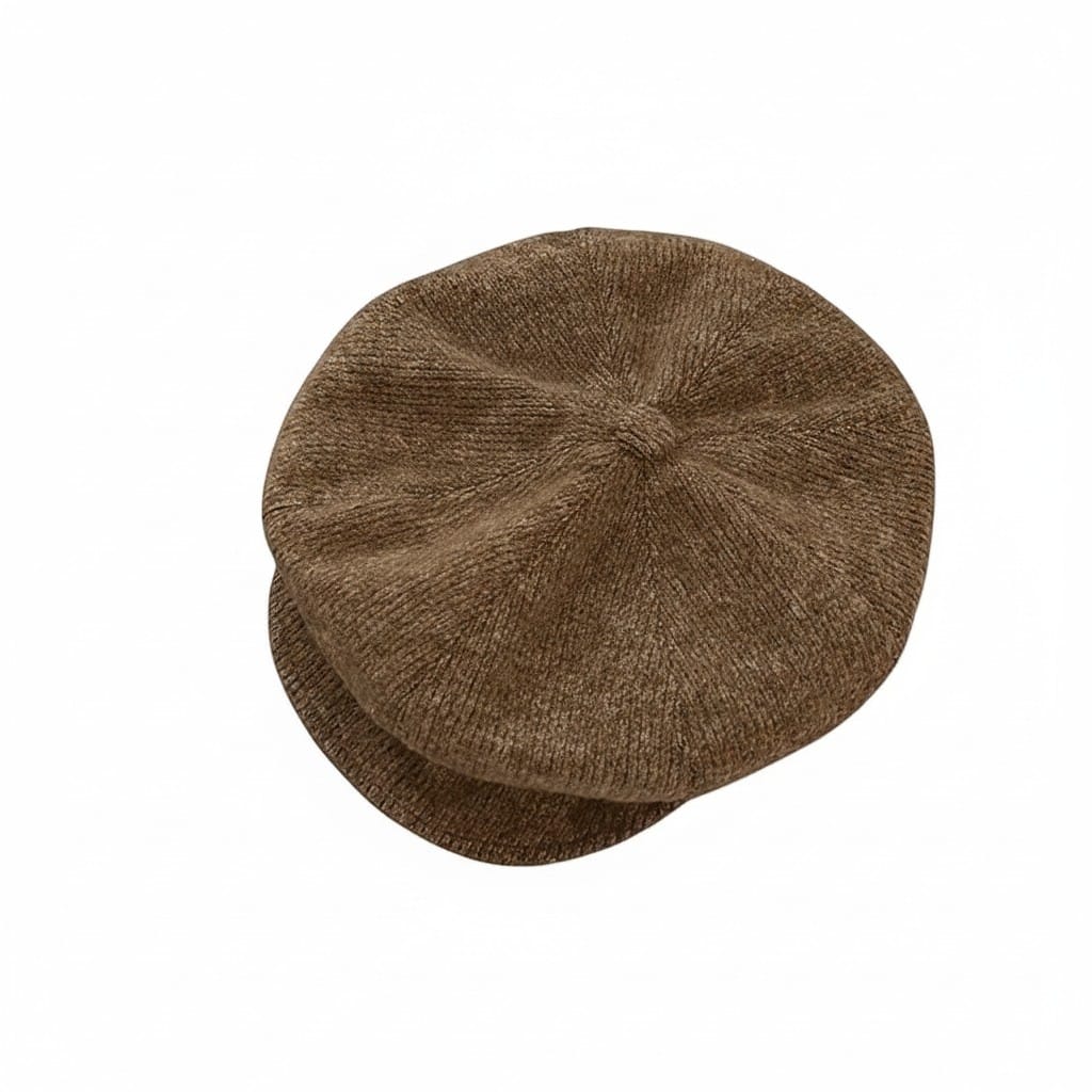 Le Comptoir du Chapeau Marron Béret Brodé Mesh Femme Rétro