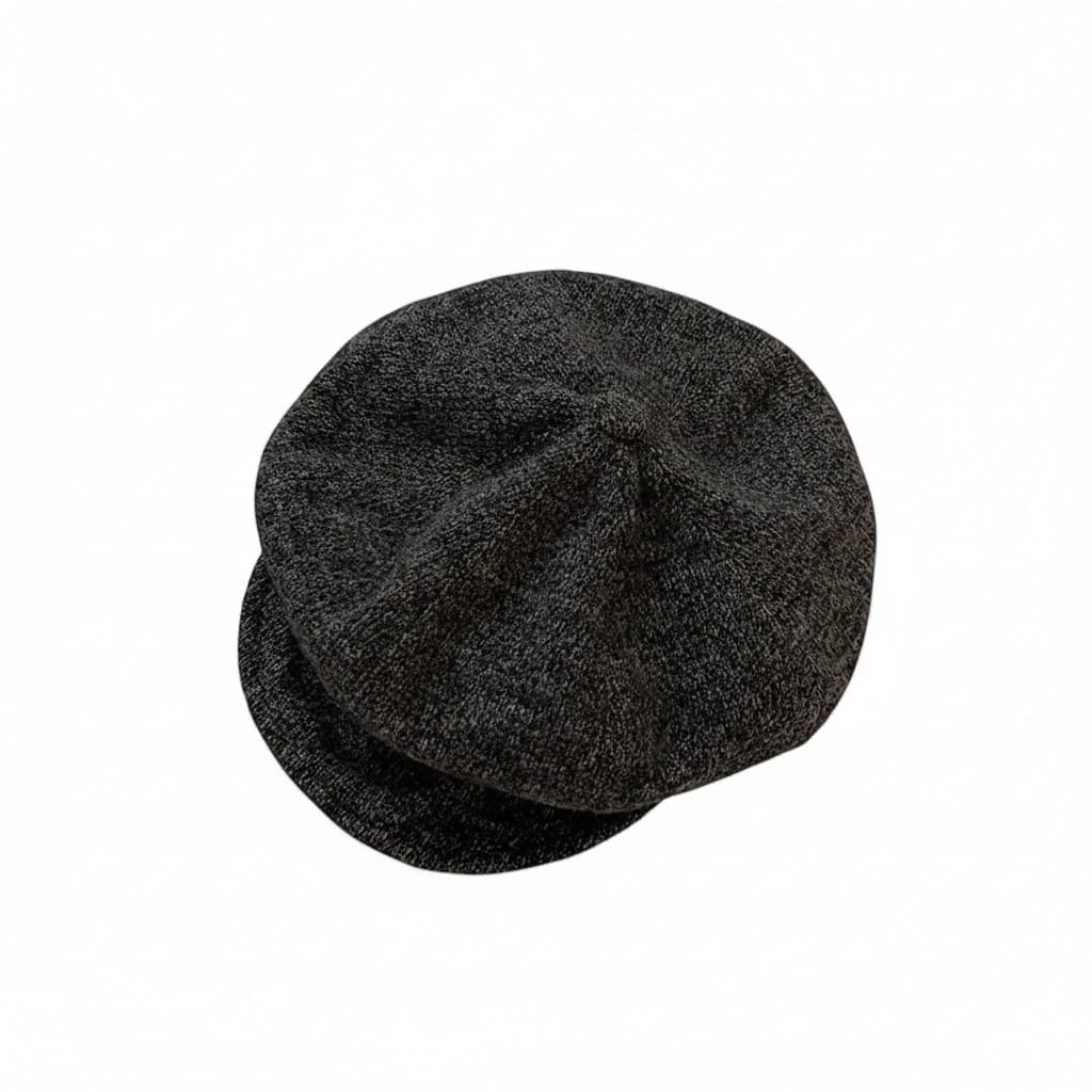 Le Comptoir du Chapeau Noir Béret Brodé Mesh Femme Rétro
