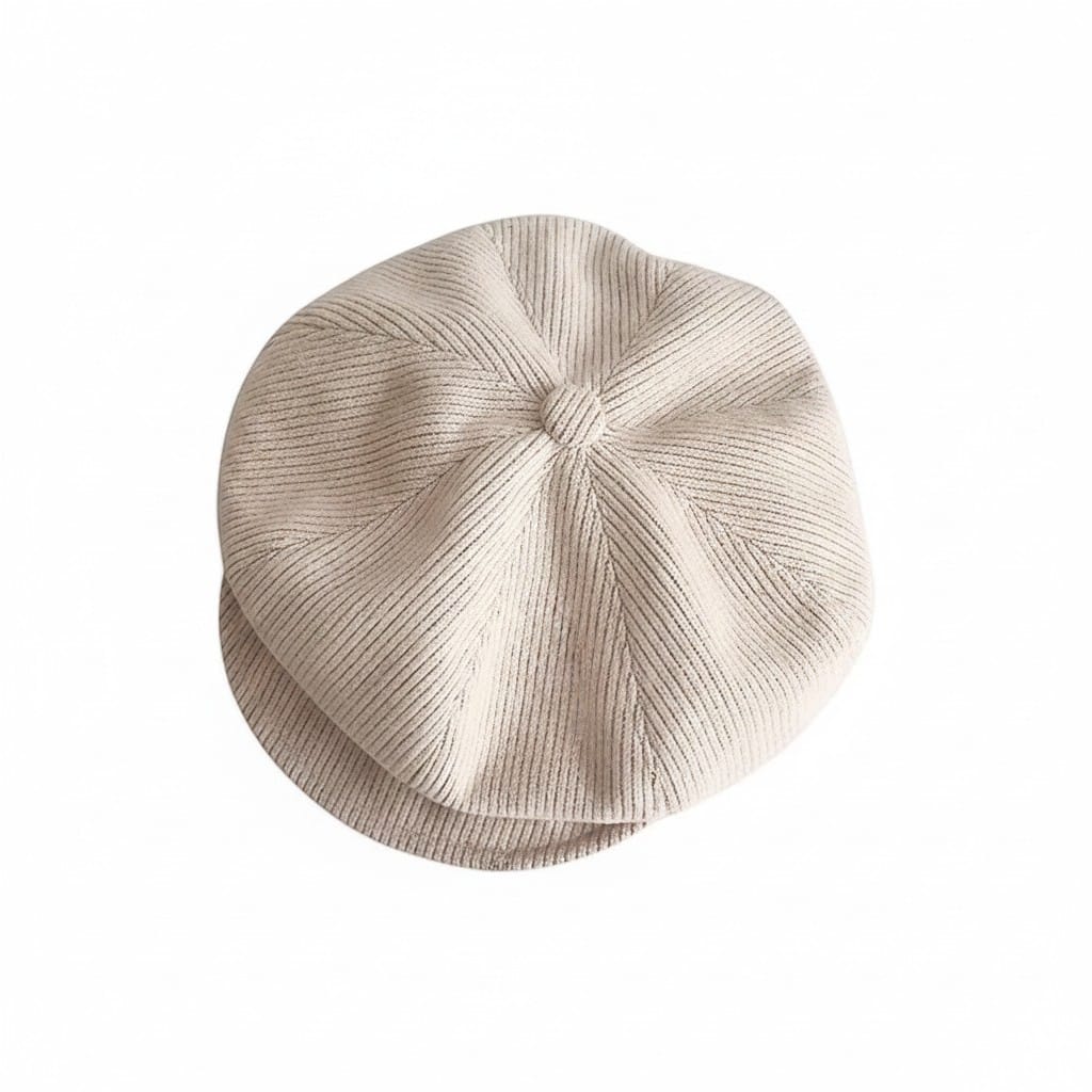 Le Comptoir du Chapeau Beige Béret Brodé Mesh Femme Rétro