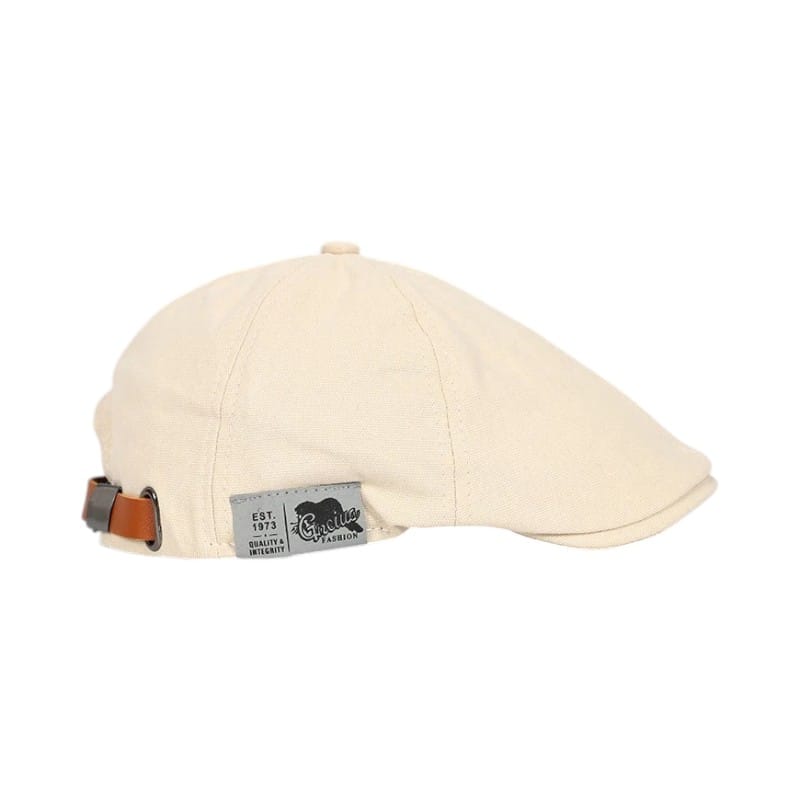 Le Comptoir du Chapeau Beige Béret Classique Coton Lin