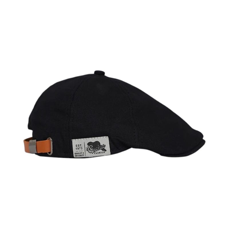 Le Comptoir du Chapeau Noir Béret Classique Coton Lin