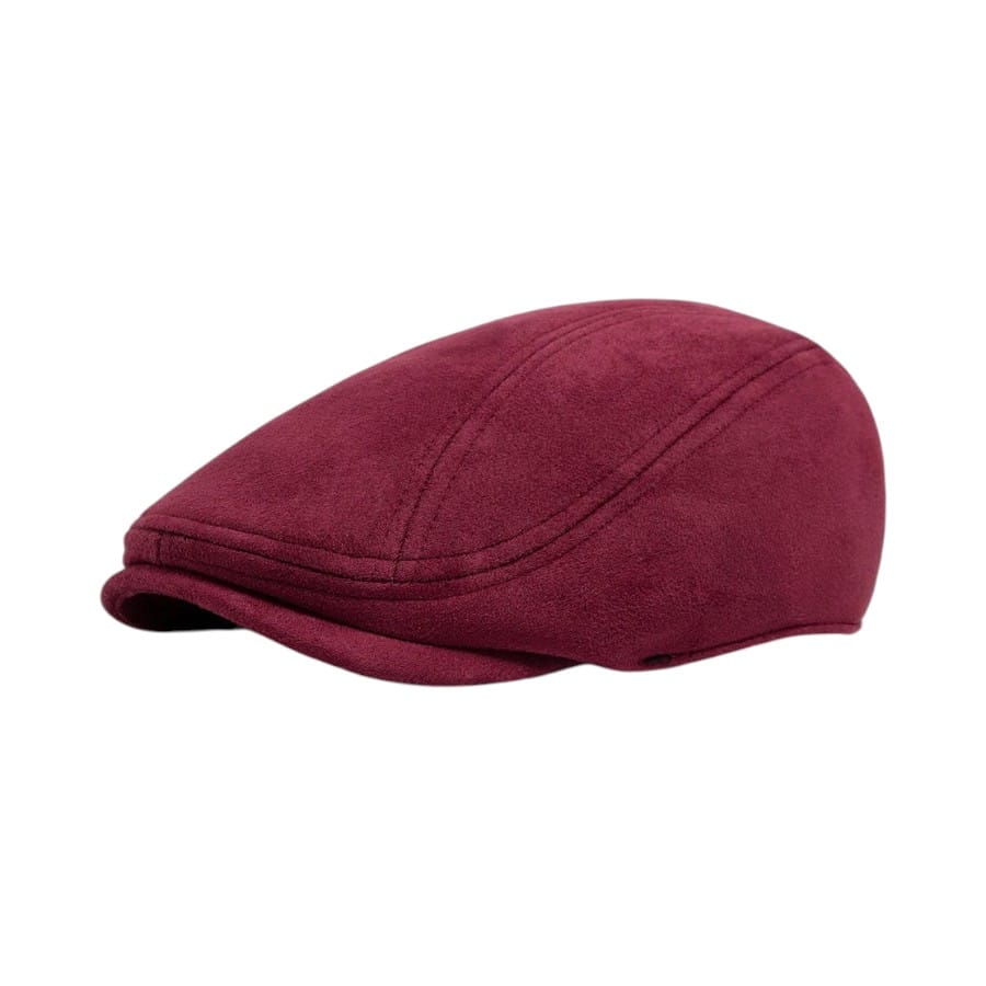 Le Comptoir du Chapeau Bordeaux Béret Daim Newsboy Automne Hiver Vintage