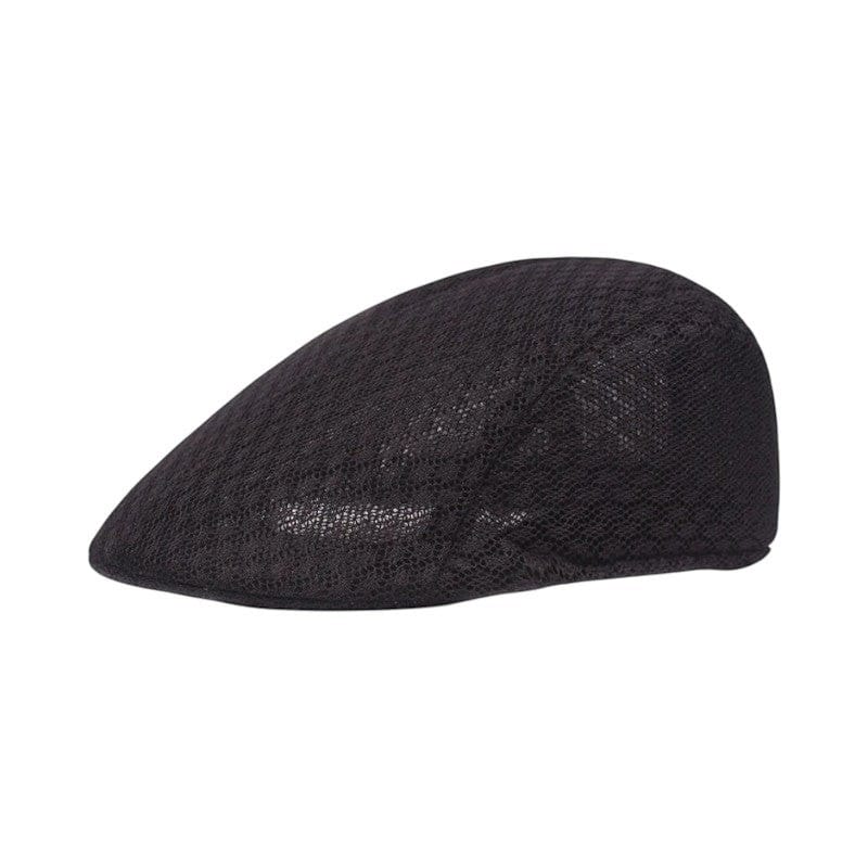 Le Comptoir du Chapeau Noir Béret Gavroche Mesh Respirant Mixte