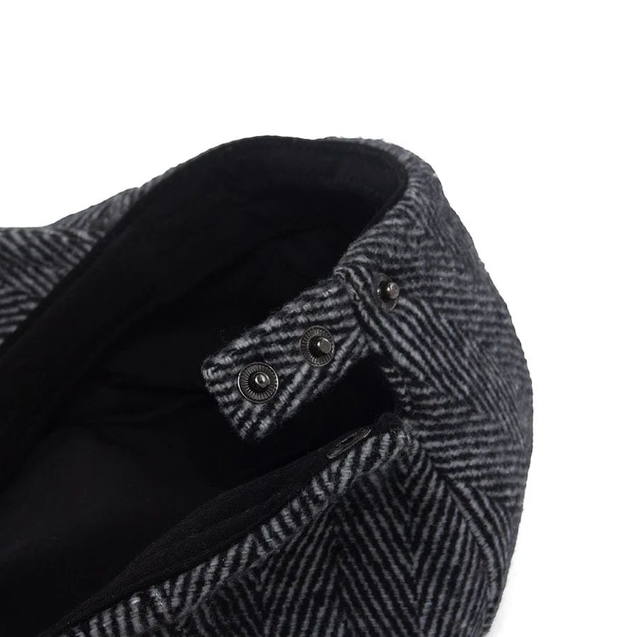 Le Comptoir du Chapeau Béret Herringbone Grande Double Boutonnage