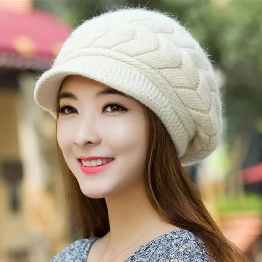 Le Comptoir du Chapeau Béret Hiver Coréen Velours Épais