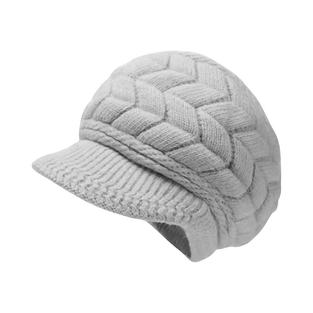 Le Comptoir du Chapeau Gris Béret Hiver Coréen Velours Épais