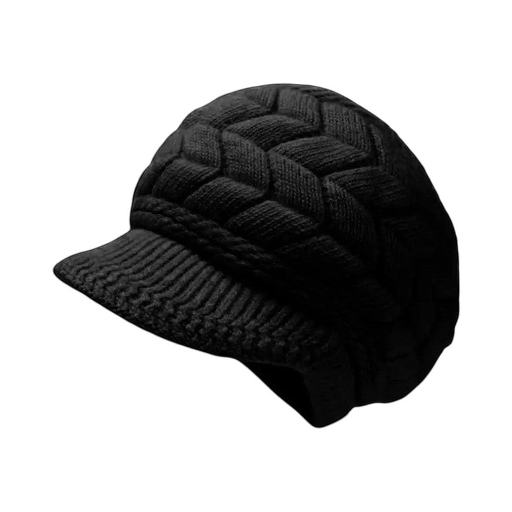 Le Comptoir du Chapeau Noir Béret Hiver Coréen Velours Épais