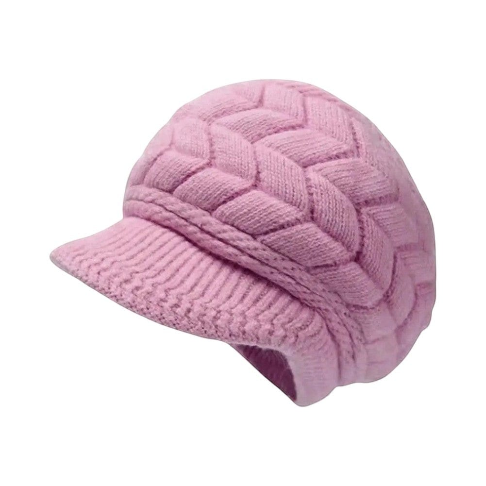 Le Comptoir du Chapeau Rose Béret Hiver Coréen Velours Épais