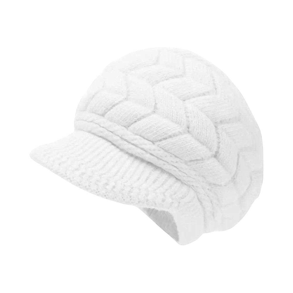 Le Comptoir du Chapeau Blanc Béret Hiver Coréen Velours Épais