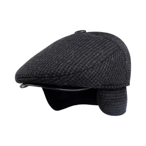 Le Comptoir du Chapeau Noir / S 56-57 cm Béret Homme Laine Protège-Oreilles Classique
