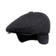 Le Comptoir du Chapeau Noir / S 56-57 cm Béret Homme Laine Protège-Oreilles Classique