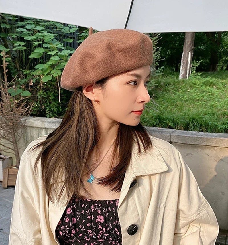 Le Comptoir du Chapeau Béret Laine 100% Artiste Potiron Femme