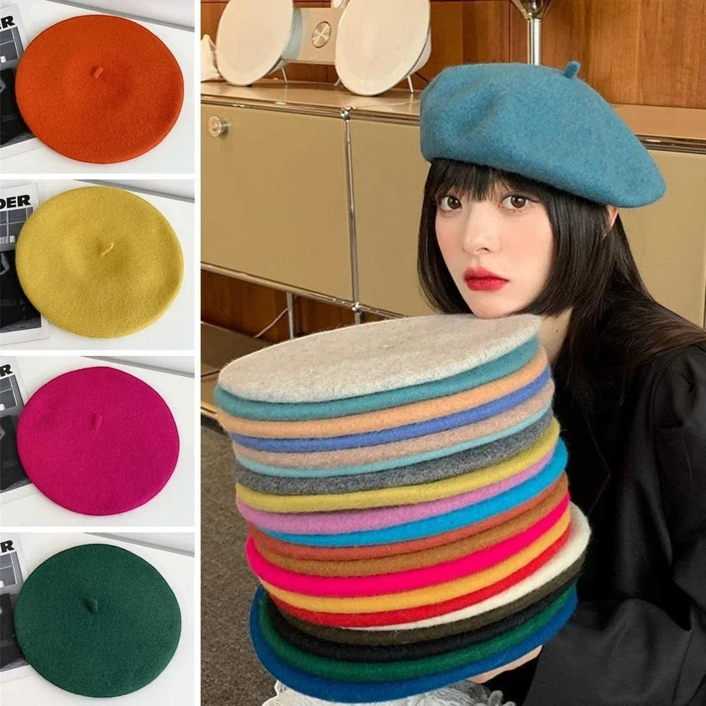 Le Comptoir du Chapeau Béret Laine 100% Artiste Potiron Femme