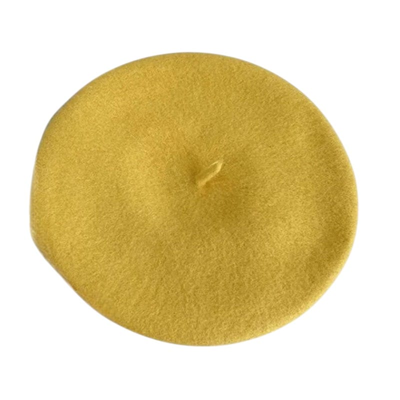 Le Comptoir du Chapeau Jaune / 56-58 cm Béret Laine 100% Artiste Potiron Femme