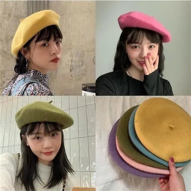 Le Comptoir du Chapeau Béret Laine 100% Artiste Potiron Femme