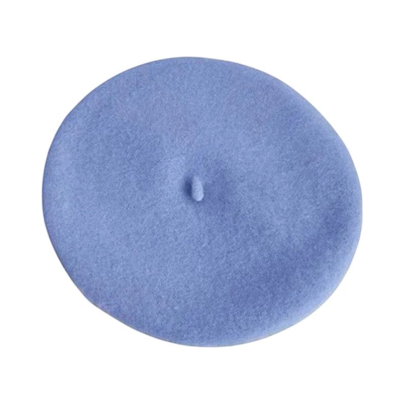 Le Comptoir du Chapeau Bleu Ciel / 56-58 cm Béret Laine 100% Artiste Potiron Femme