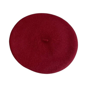 Le Comptoir du Chapeau Bordeaux / 56-58 cm Béret Laine 100% Artiste Potiron Femme