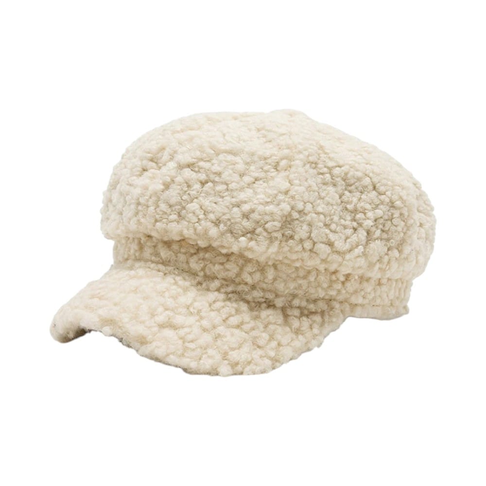 Le Comptoir du Chapeau Beige Béret Laine Agneau Peintre Octogonal