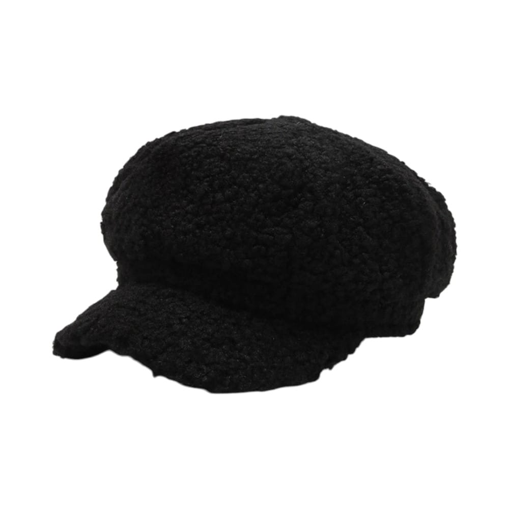 Le Comptoir du Chapeau Noir Béret Laine Agneau Peintre Octogonal