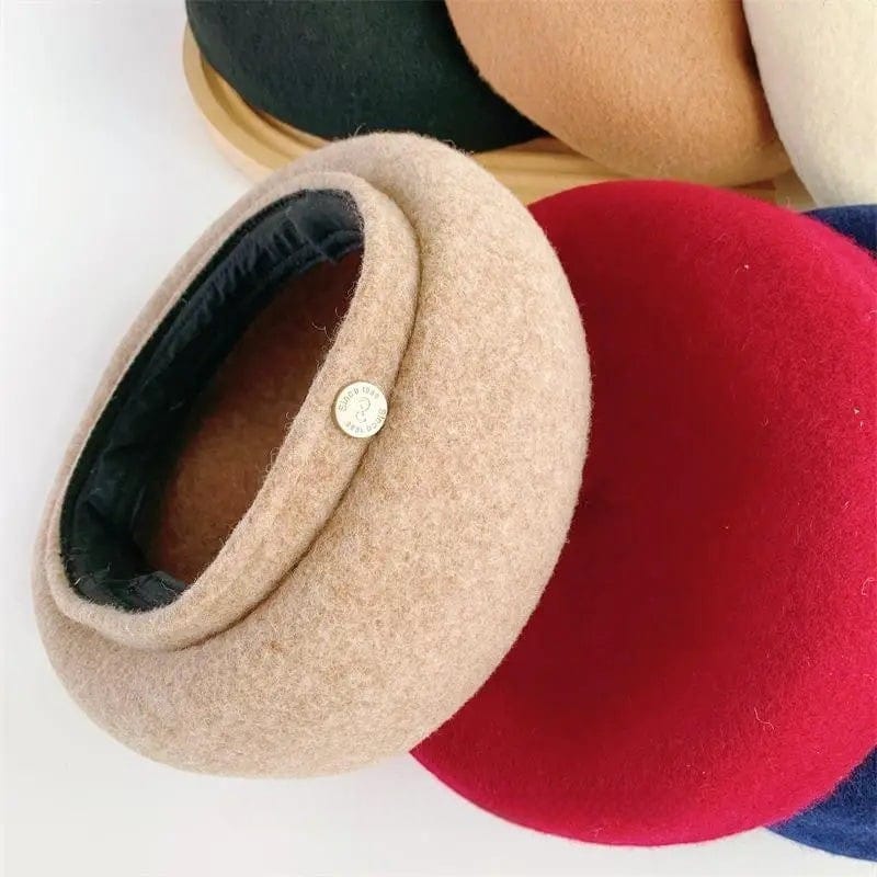 Le Comptoir du Chapeau Béret Laine Artiste Couleur Unie Femme