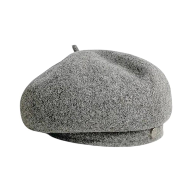 Le Comptoir du Chapeau Gris / 55-58 cm Béret Laine Artiste Couleur Unie Femme