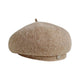 Le Comptoir du Chapeau Marron Clair / 55-58 cm Béret Laine Artiste Couleur Unie Femme