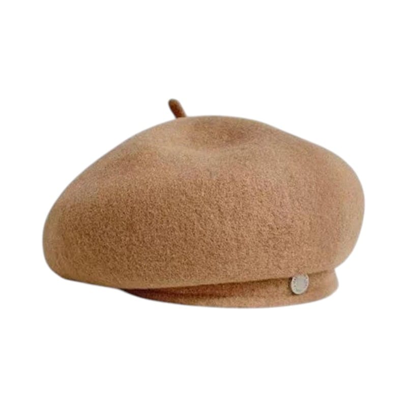 Le Comptoir du Chapeau Marron / 55-58 cm Béret Laine Artiste Couleur Unie Femme