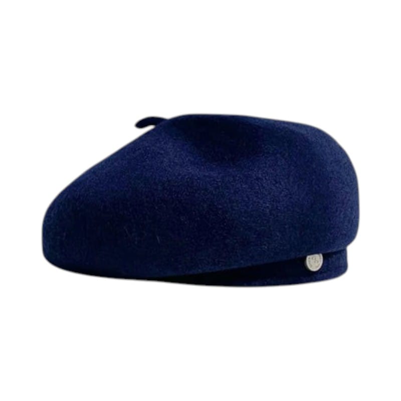 Le Comptoir du Chapeau Marine / 55-58 cm Béret Laine Artiste Couleur Unie Femme