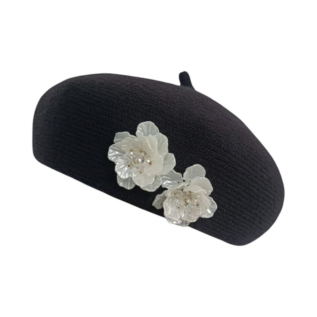 Le Comptoir du Chapeau Béret Laine Femme Motifs Brodés