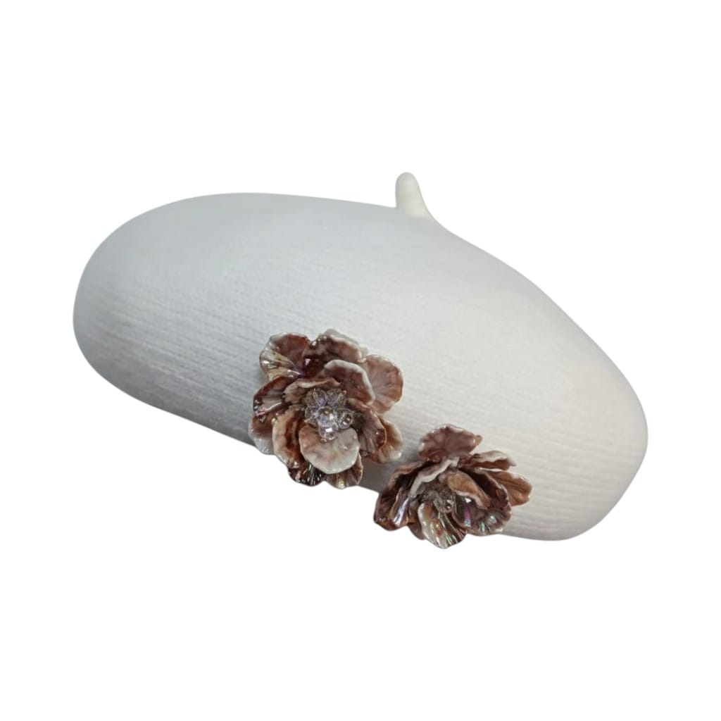 Le Comptoir du Chapeau Béret Laine Femme Motifs Brodés