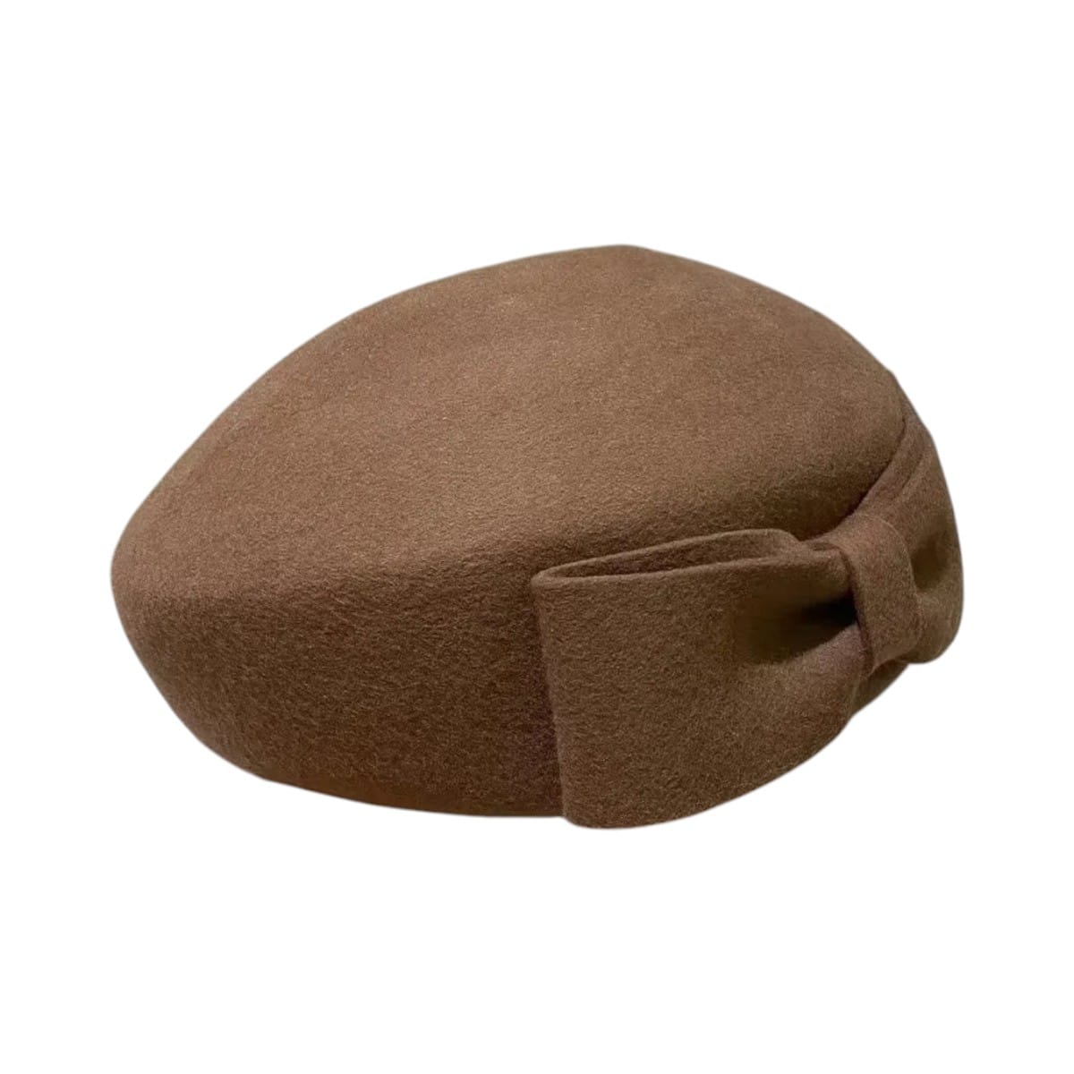 Le Comptoir du Chapeau Marron Béret Laine Femme Nœud Papillon