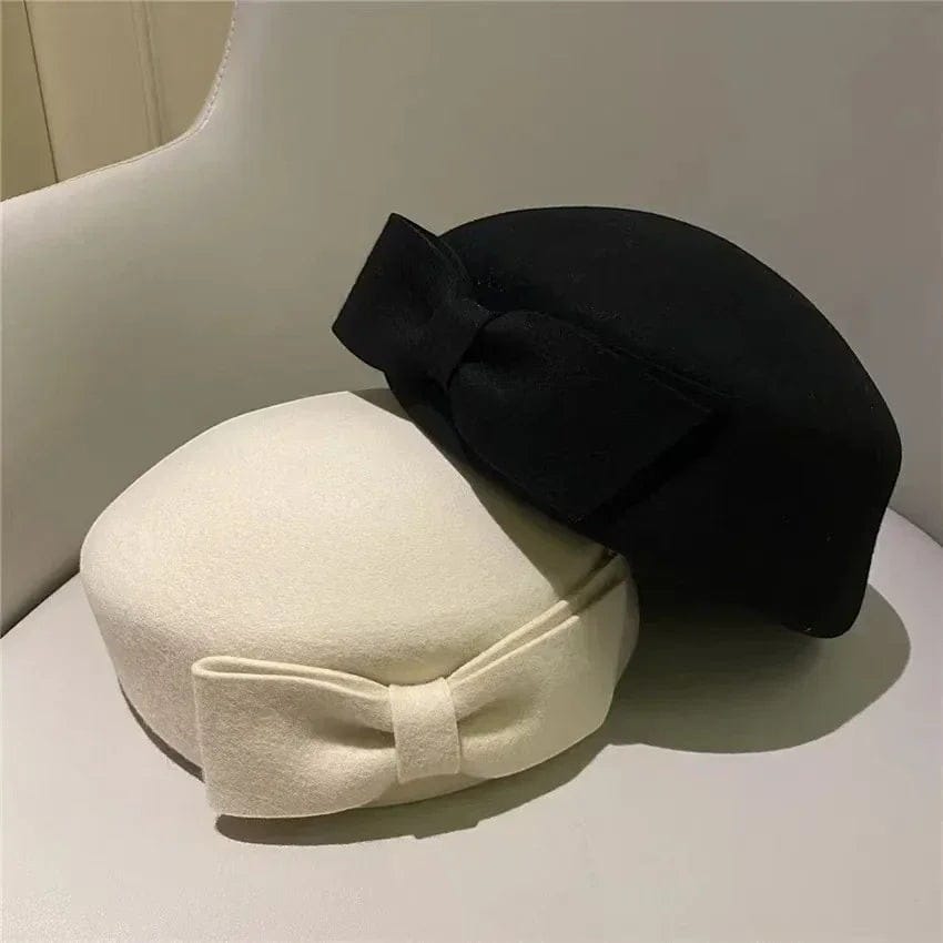 Le Comptoir du Chapeau Béret Laine Femme Nœud Papillon