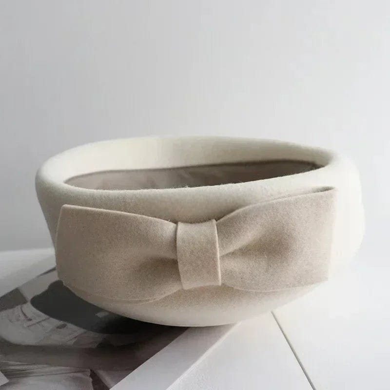 Le Comptoir du Chapeau Béret Laine Femme Nœud Papillon