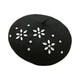 Le Comptoir du Chapeau Noir Béret Laine Femme Strass Décoratif
