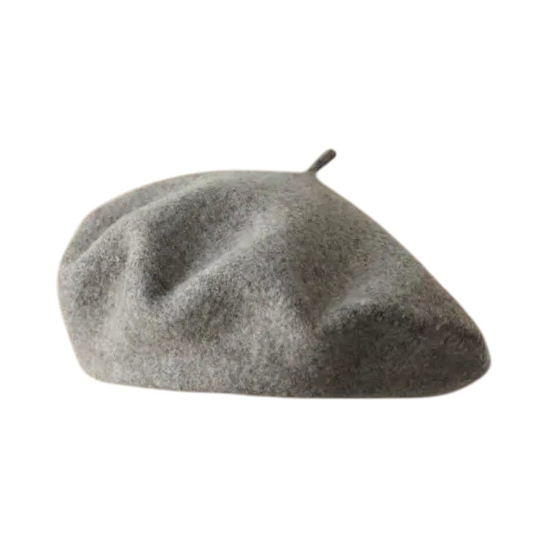 Le Comptoir du Chapeau Gris / 54-58 cm Béret Laine Femme Style Champignon
