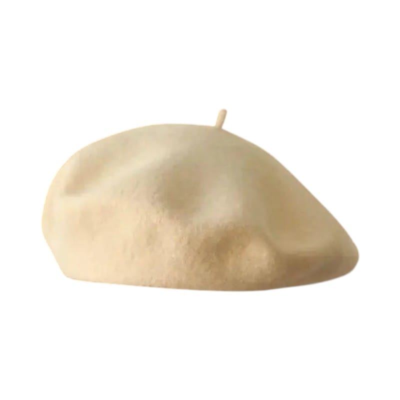 Le Comptoir du Chapeau Beige / 54-58 cm Béret Laine Femme Style Champignon