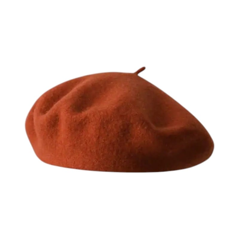 Le Comptoir du Chapeau Caramel / 54-58 cm Béret Laine Femme Style Champignon Image