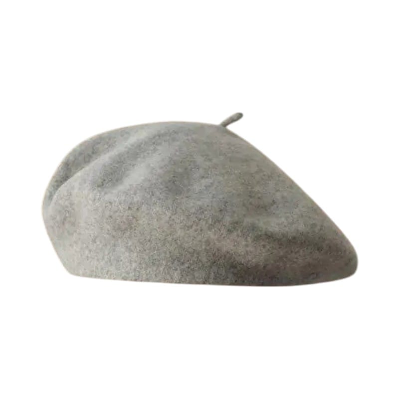 Le Comptoir du Chapeau Gris Clair / 54-58 cm Béret Laine Femme Style Champignon
