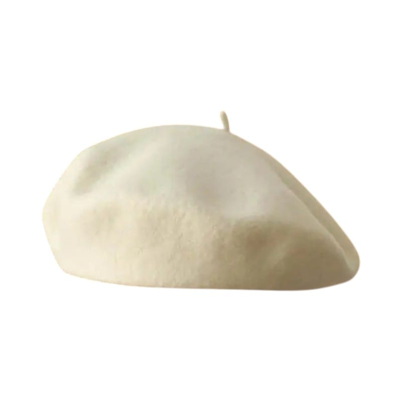 Le Comptoir du Chapeau Blanc / 54-58 cm Béret Laine Femme Style Champignon