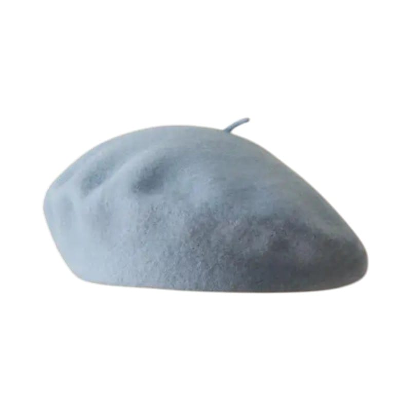 Le Comptoir du Chapeau Bleu Ciel / 54-58 cm Béret Laine Femme Style Champignon