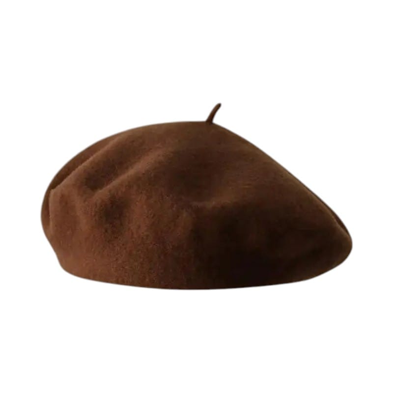 Le Comptoir du Chapeau Marron Foncé / 54-58 cm Béret Laine Femme Style Champignon