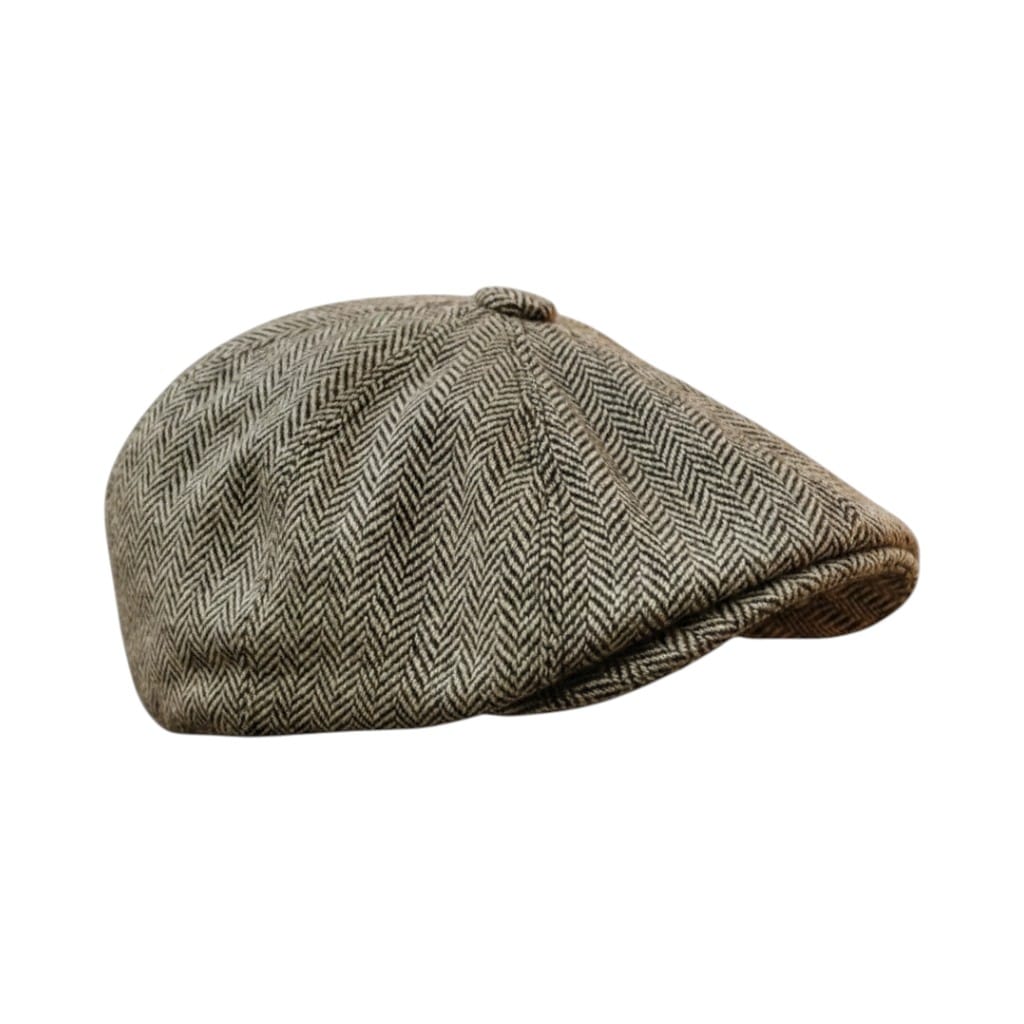 Le Comptoir du Chapeau Marron Béret Laine Pied-de-Poule Rétro Homme