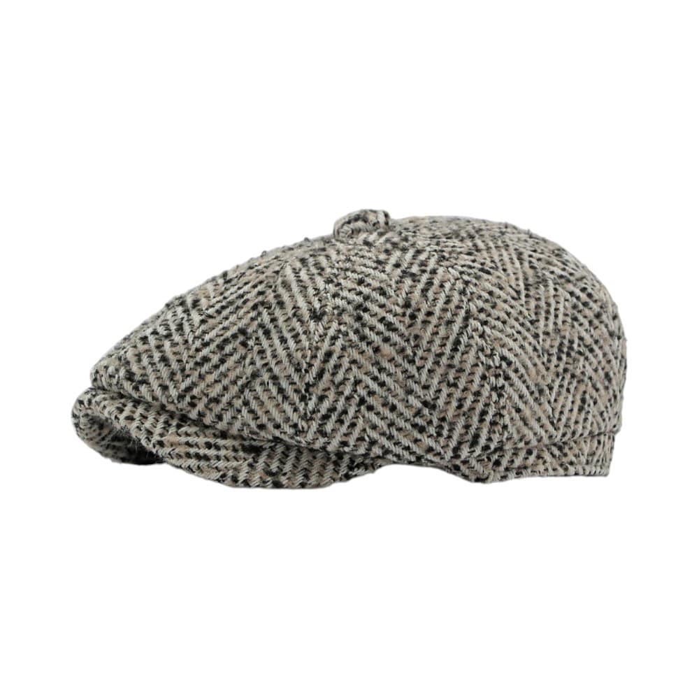 Le Comptoir du Chapeau Beige / 55-60 cm Béret Laine Rayé Artiste