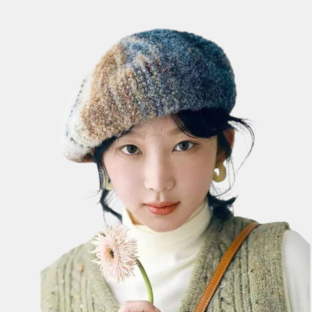 Le Comptoir du Chapeau Béret Mohair Femme Bicolore Douceur Hiver