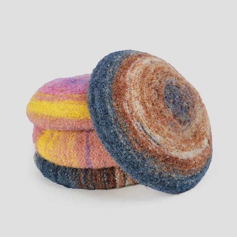 Le Comptoir du Chapeau Béret Mohair Femme Bicolore Douceur Hiver
