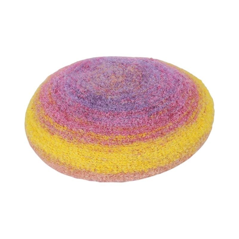 Le Comptoir du Chapeau Violet Béret Mohair Femme Bicolore Douceur Hiver