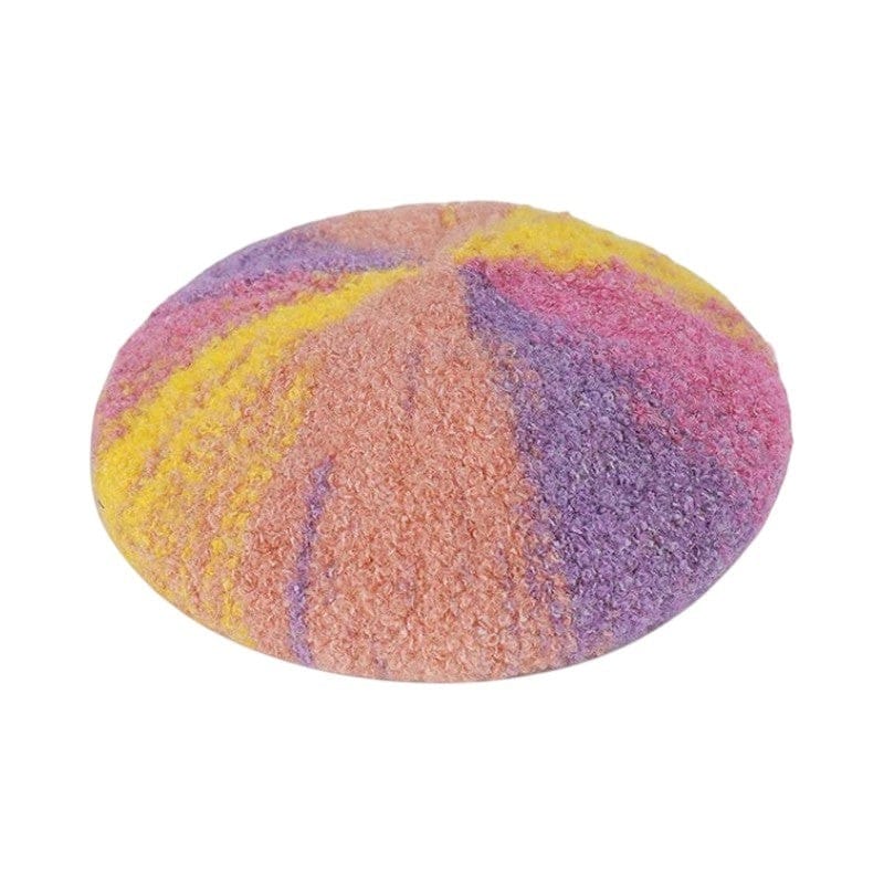 Le Comptoir du Chapeau Violet Clair Béret Mohair Femme Bicolore Douceur Hiver