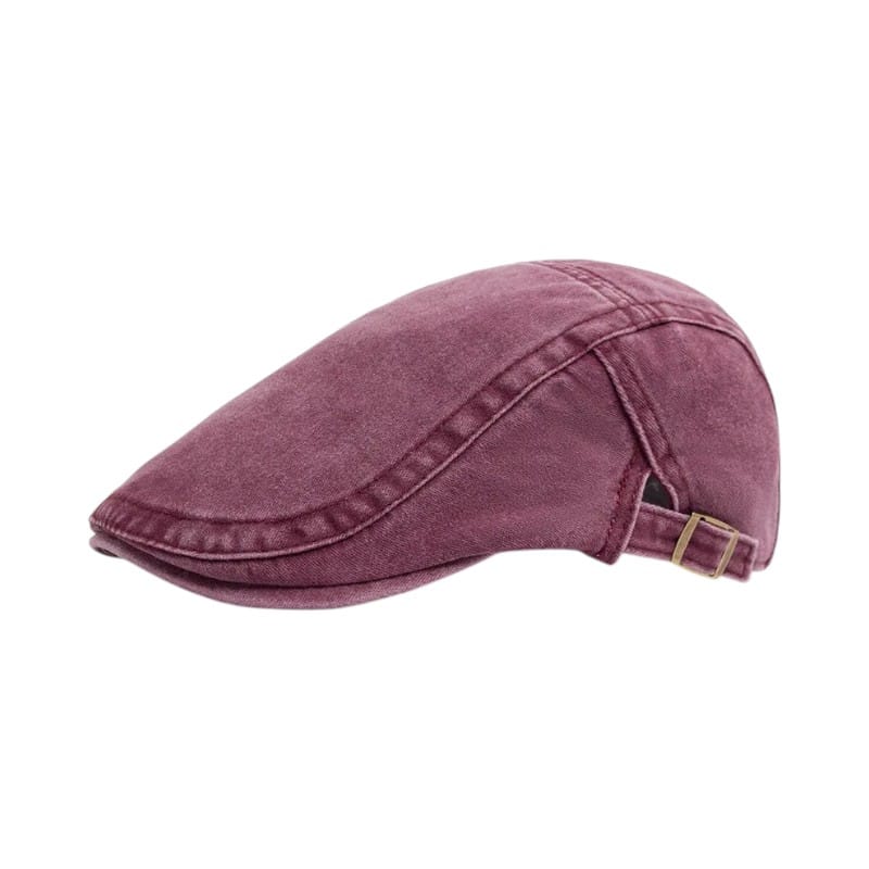 Le Comptoir du Chapeau Bordeaux Béret Newsboy Coton Vintage Peintre