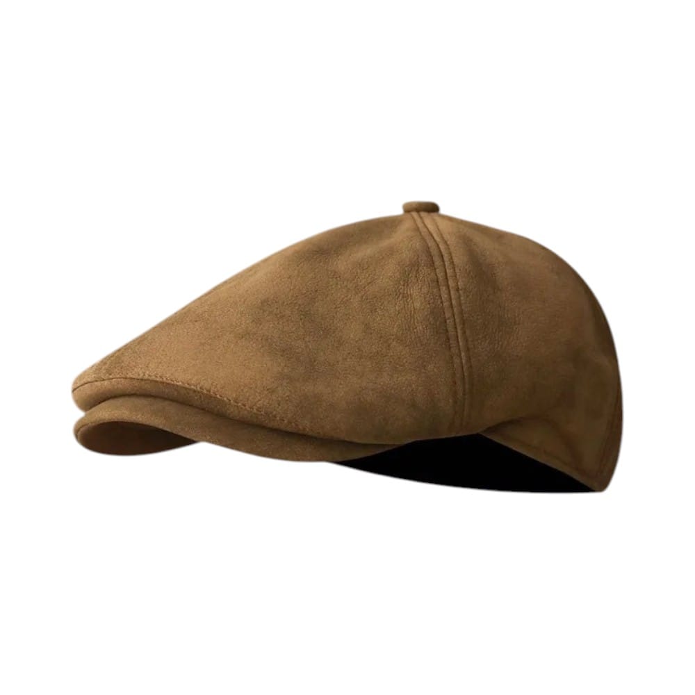 Le Comptoir du Chapeau Marron Béret Newsboy Daim Rétro Ajustable